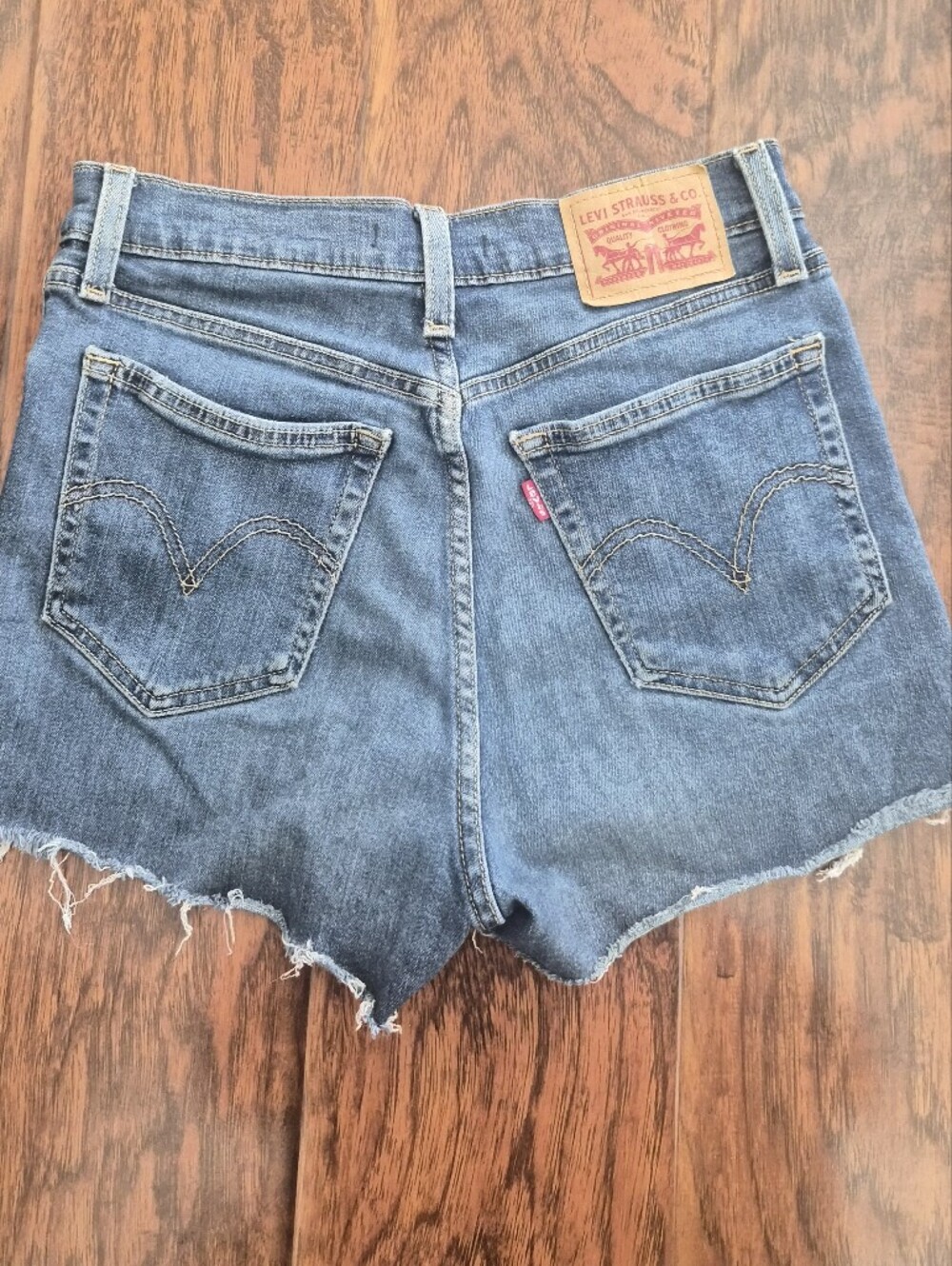 Levi's High-Rise Cutoff Denim Shorts - Blue